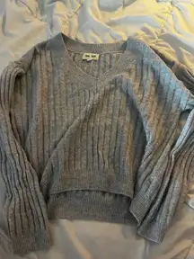 Grey Open Edit Sweater
