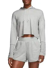 NWT Nike Yoga Luxe Crop Training Gray Hoodie Sweatshirt Size XL