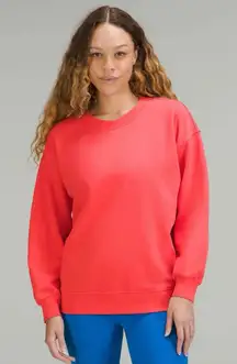 Lululemon NWT Perfectly Oversized Crew Neck Pale Raspberry Cotton Terry Size 8