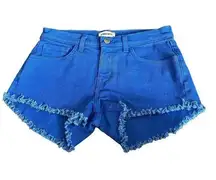 L’Agence Zoe Shorts Womens Size 25 Denim Distressed Blue