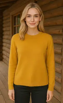 Ellen Tracy 100% Cashmere Crewneck Long Sleeve Cozy Holiday Cabincore Capsule M