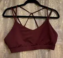 Old Navy Active Burgundy Red Strappy Stretchy Sports Bra XL