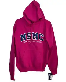 Champion  Pink Mount Saint Mary College Hooded Sweatshirt Size Small New with tag