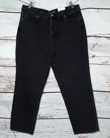 Sonoma NWT Size 16 Washed Black Denim High Rise Vintage-Style Straight Leg Jeans