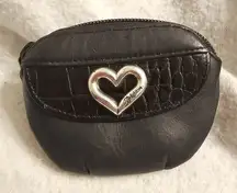 Brighton Vintage Heart Soft Leather Zippered Coin Purse