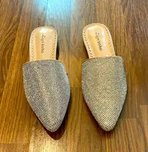 Zigi soho crystal flat mules size 6 NWOB