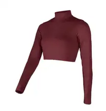 Mock Neck Long Sleeve Crop