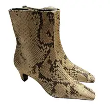 Schutz Dellia Casual Bootie Color Natural Snake Size 6 NIB w/dust bag