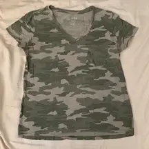 Camo V-Neck Short-Sleeve Tee