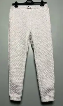 Marine Layer Women’s Corbet Quilted Jogger Sweatpants Light Gray Size M