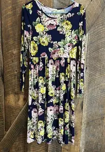 Reborn J  long sleeve floral dress size large