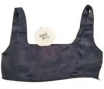 Womens Huxley Top Black/ Navy NWT US 8 Crop Top Bra Top #163017