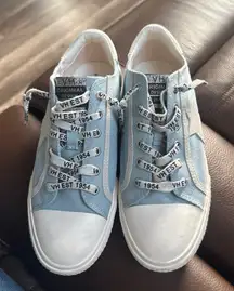 Vintage Havana Light Blue and White Sneakers