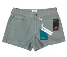 Market & Spruce (6) Light Blue Lycra Stretchy 5 Pocket Mid Rise Shorts