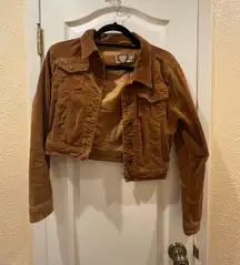 Cropped Vintage Style Corduroy Jacket