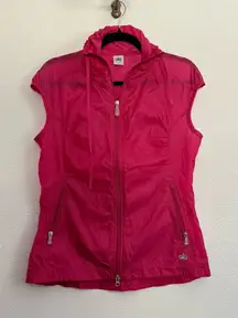 Alo Yoga Pink Lightweight Zip Up Vest Small