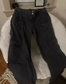 Low rise baggy Grey Cargo Pants Hollister