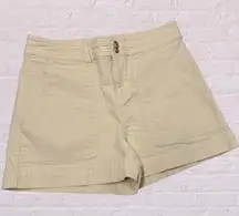 A New Day  pastel yellow stretch utility shorts sz 10