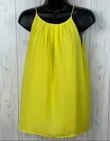 Violent + Claire bright yellow halter tank size Small