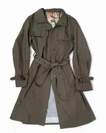 Vtg Burberry Tess Rain Trench Coat