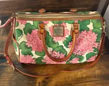 Dooney &‎ Bourke Pink Hydrangea Satchel