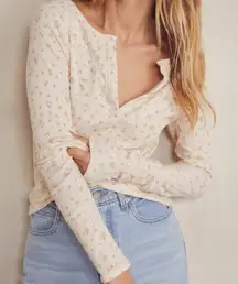 Free People Billie Printed Layering Top Tea Combo