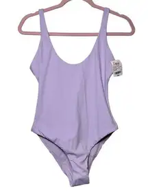 JONATHAN SIMKHA HOLLY STRAPPY SOLID LAYERED ON OnePiece Swimsuit Lilac Sz Small