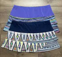 Two Lucky In Love Layered Tennis Skirt Skort Blue Purple Size Large