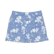 Lady Hagen Golf Skort Athletic Skirt with Shorts Light Blue Floral Print Size 10