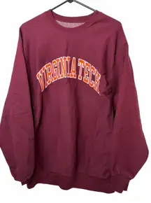 Virginia Tech Burgundy Embroidered Sweatshirt