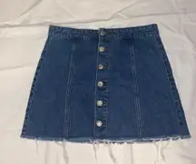 Denim High Rise Skirt