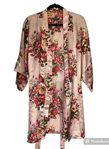 Women’s Floral Lingerie Sleepwear Satin Silk Nightdress‎ Robe One Size