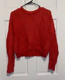 Cropped Red‎ Sweater size small soft