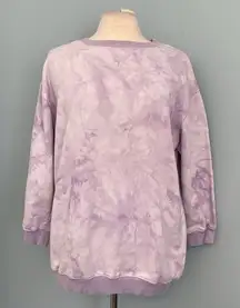 5‎ for $25 Princess Polly Tie Dye Oversized Crew Neck Sweatshirt Purple Size 4