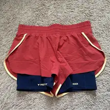 Under Armour Women's Project Rock Flex Woven Leg Day Shorts Sz L Heritage Red