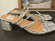 Dolce Vita Snakeskin Block Heel Sandals