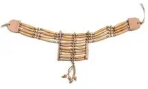 Natural Beige Buffalo Bone Chest Plate Choker Western Indian Style Jewelry New