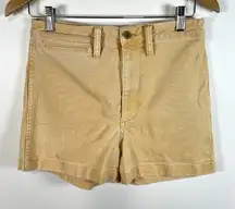 Madewell Women's Size 27 Peach‎ Shorts Mustard Casual Spring Summer Beach