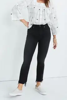 Berkeley Black Cali Chewed Hem Demi-Boot Jeans Size 28