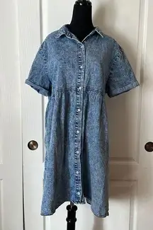 DENIM BUTTON FRONT WESTERN DRESS / CARDIGAN BOUTIQUE