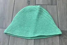 we wore what crochet solid zlb mint green bucket hat