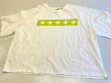 BP‎ Wildfang White Crop Tee with Graphic Design  Size 1X