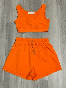 Orange Two Piece Outfit 
