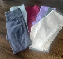 SHEIN Women's Leggings Set - Blue, White, Purple, Pink