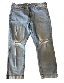 Denizen from Levis Boyfriend Jeans Size 18W Ripped‎ Distressed Denim