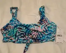 PILYQ Knot Tank top like Bikini Top blue