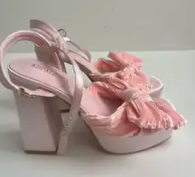 Pink Bow platform heels