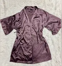 victoria secret silk robe purple
