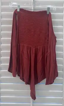 Blue Life Terracotta Off-Shoulder Romper