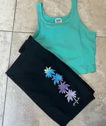 Pink Victoria Secret Tank top and Biker Short set